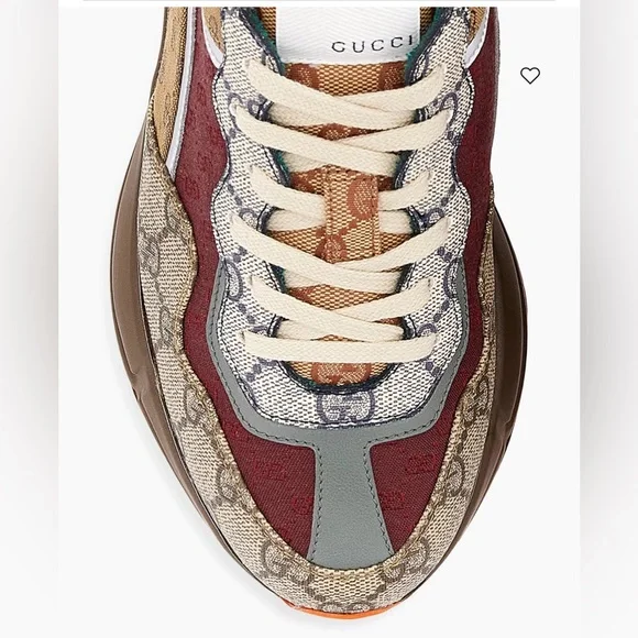 Guchi Rhyton Mixed Media Sneakers Woman's; Size 39 COA - Picture 4 of 7